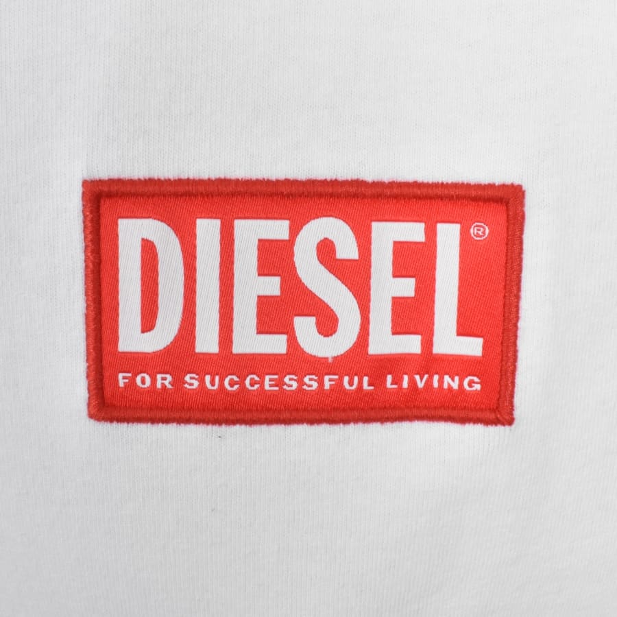 Diesel T Box Lab Logo T Shirt White | Mainline Menswear